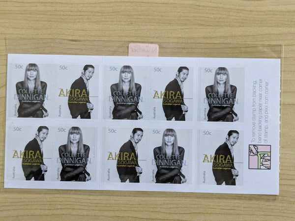 Australian Legends Fashion Designers 50c Self Adhesive Stamp Ovpt No 1