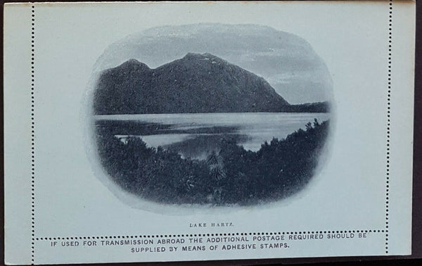 Tasmania Australian States 2d Letter Card Lake Hartz. M