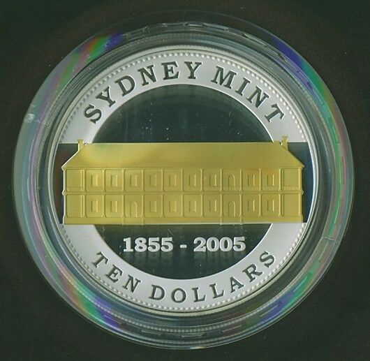 Australia 2005 Royal Australian Mint Subscription $10 Sydney Mint Sesquicentenary Silver Proof.