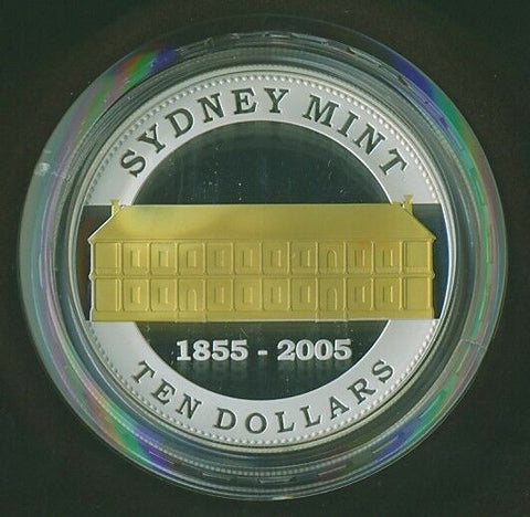 Australia 2005 Royal Australian Mint Subscription $10 Sydney Mint Sesquicentenary Silver Proof.