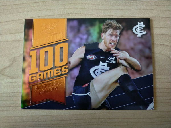 2020 Select Prestige Milestones Matthew Lobbe Carlton No. 159/200