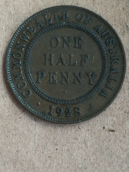 Australia 1928 Half Penny 1/2d EF
