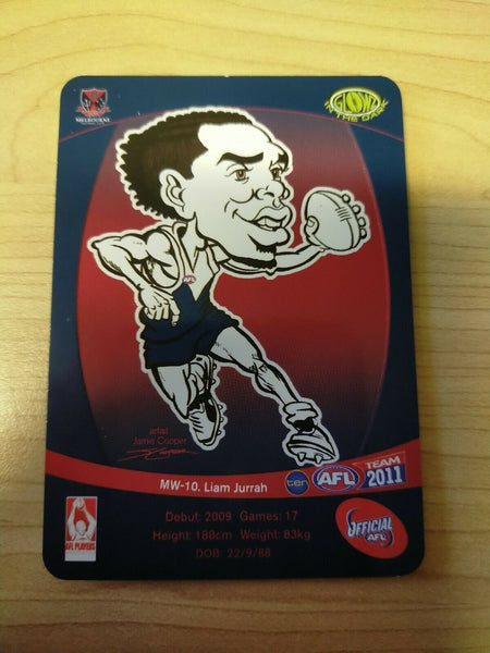 2011 Teamcoach Magic Wildcard Printing Error Card Liam Jurrah Melbourne