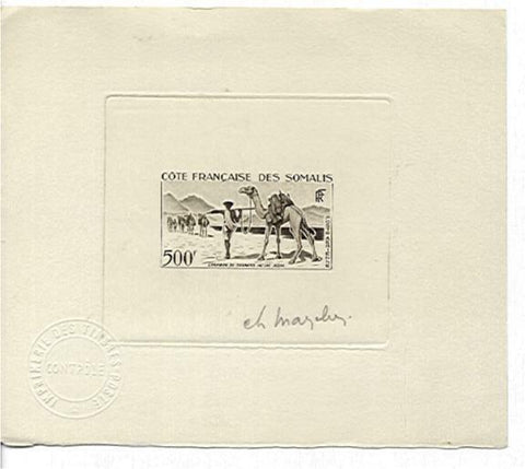 French Somali Coast French Colonies 500f Camel salt caravan. SG 449 Die proof