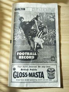 VFL 1968 May 25 Football Record Carlton v Collingwood