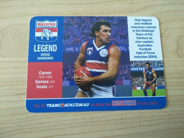 2018 AFL Teamcoach Footy Flipz Card W Bulldogs Marcus Bontempelli/Doug Hawkins