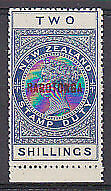 Cook Islands Raratonga on New Zealand SG  85 1926 Queen Victoria 2/- blue MUH