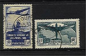 France SG 553/4 Transatlantic Flight FU