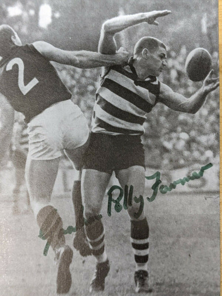 VFL Geelong Graham Polly Farmer Picture Hand Signed