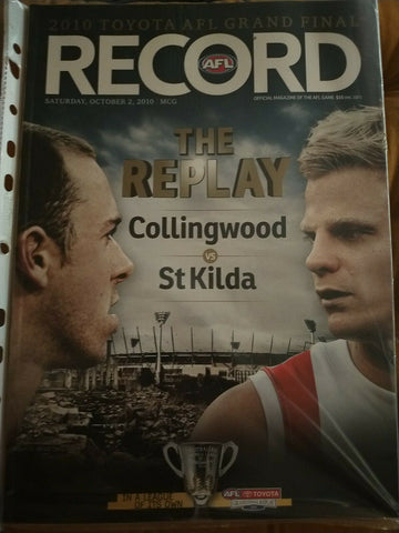 2010 AFL Grand Final REPLAY Football Record Collingwood v St Kilda