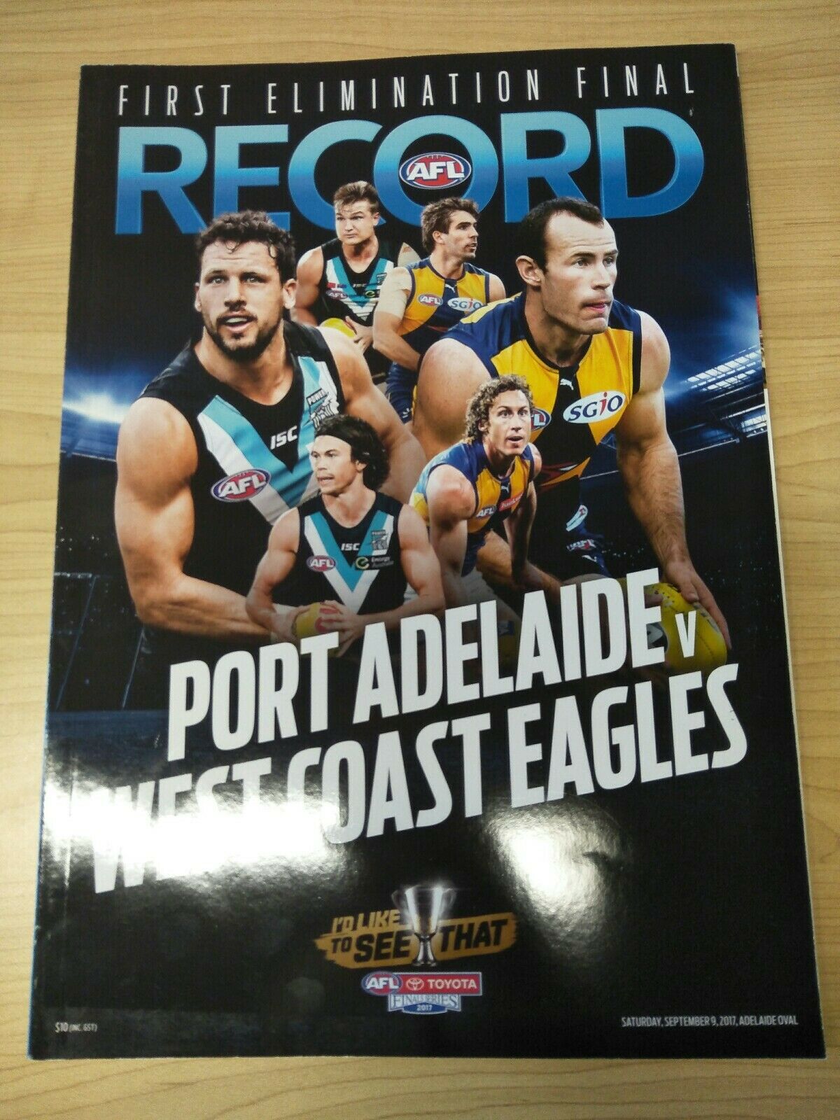 2017 AFL Football Record 1st Qualifying Final Port Adelaide v West Coast