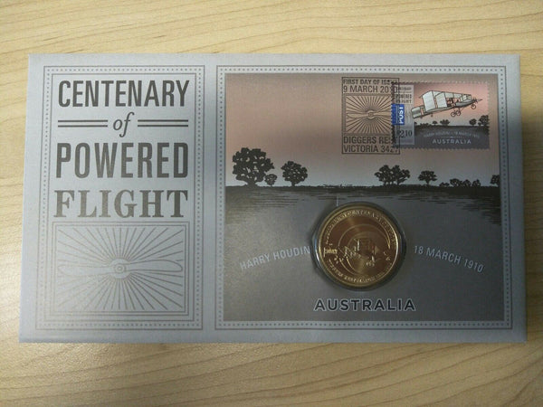 2010 Australian $1 Centenary Of Powered Flight PNC 1st Day Issue