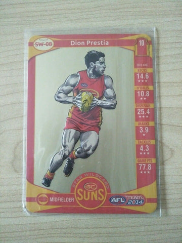 2014 Teamcoach Star Wildcard Dion Prestia Gold Coast Suns SW-08