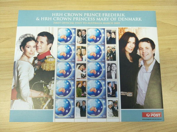 2005 Australian 50c Princess Mary Prince Fredrick Visit To Australia Stamp Sheet