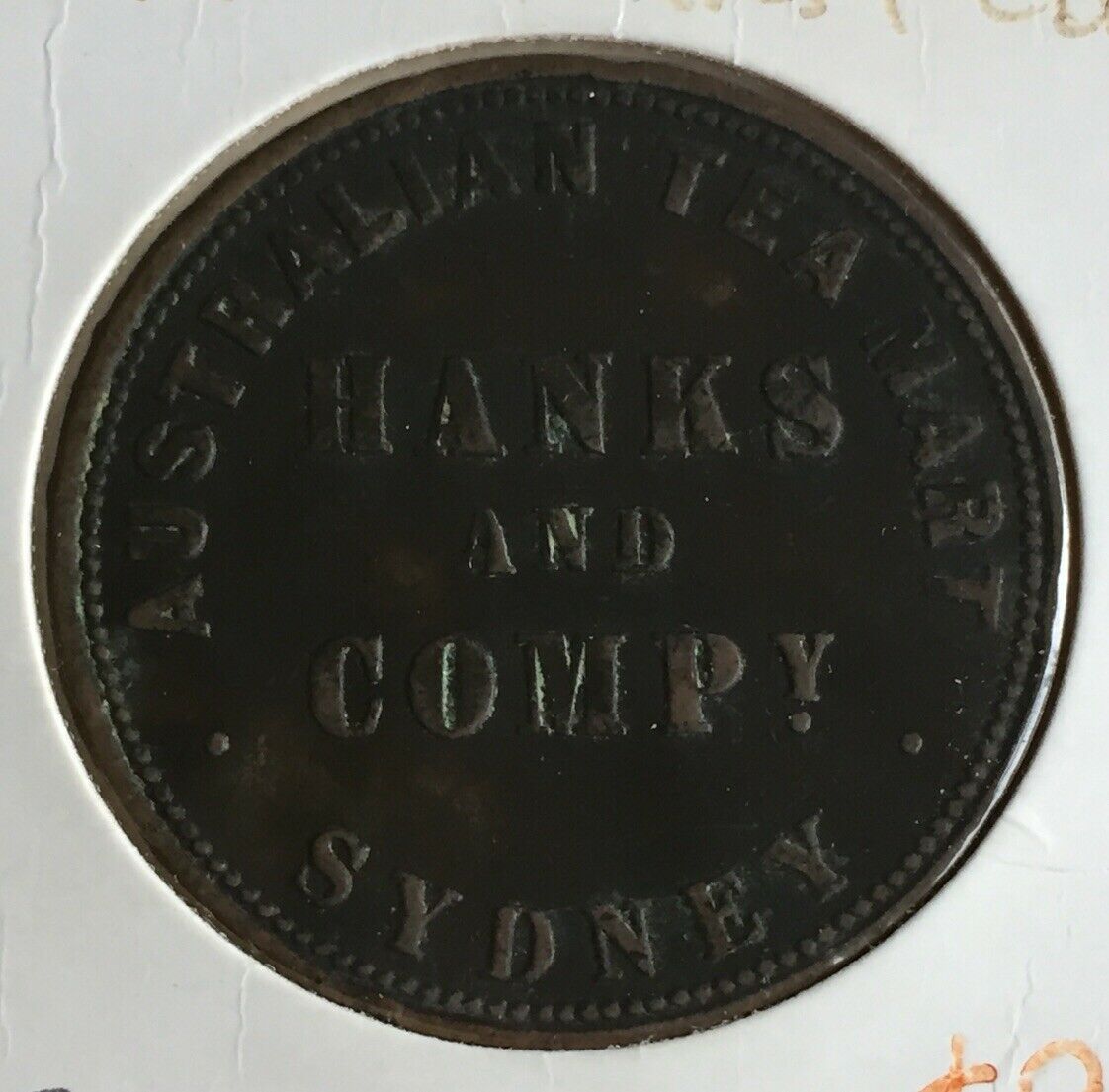 Australia Hanks & Company 1d Penny Token R177 Very Fine Condition