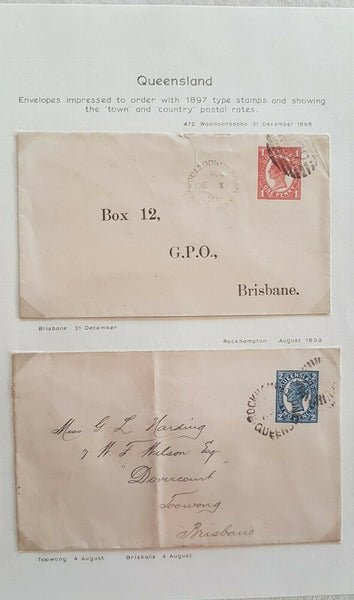 Queensland, Australian States, printed to private order envelope collection
