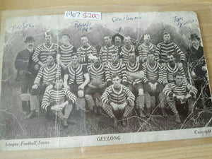 VFL 1907 Geelong Football Club Team Photo Postcard