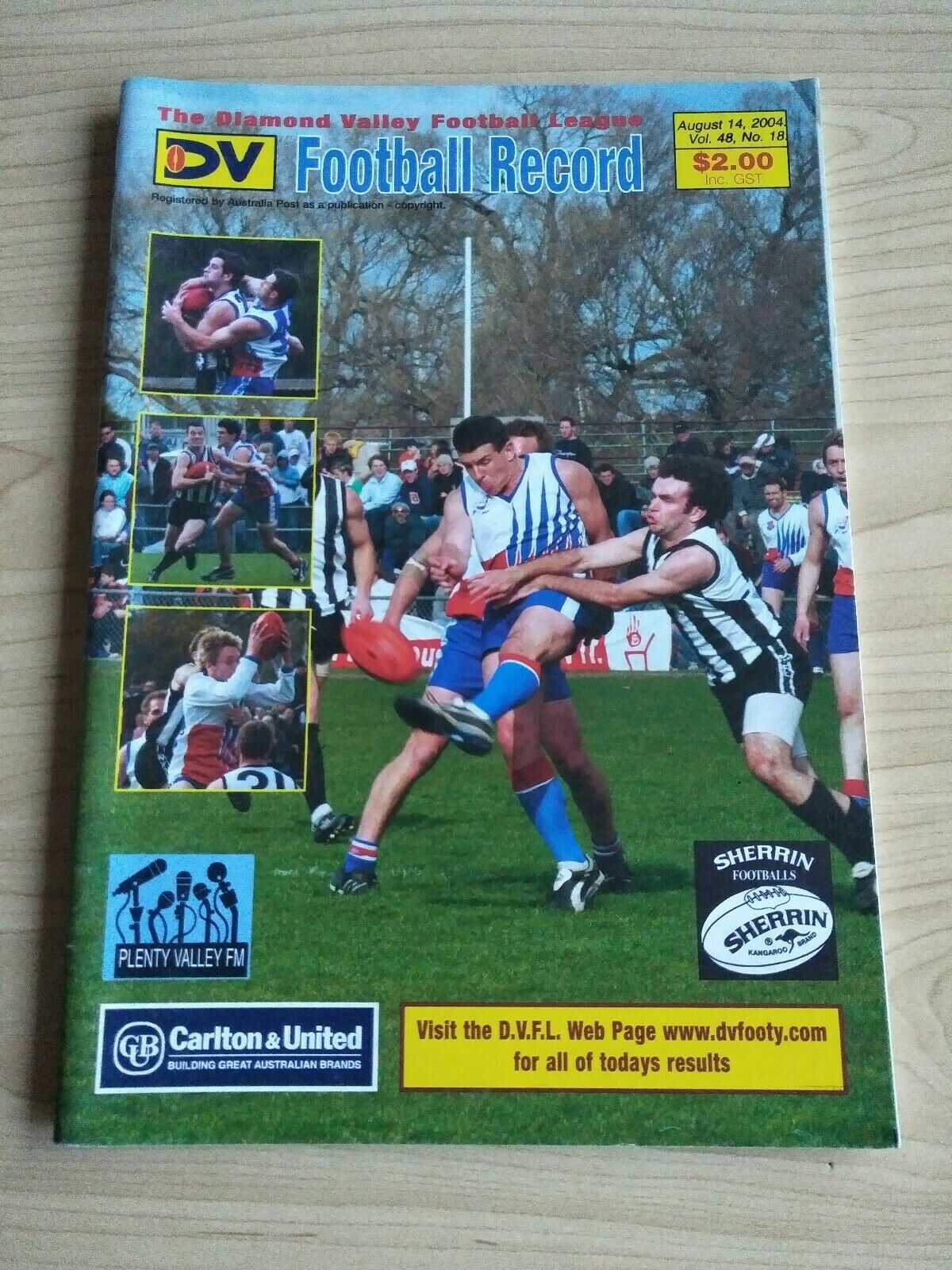 2004 14 August Diamond Valley Football League Football Record Vol. 48, No. 18