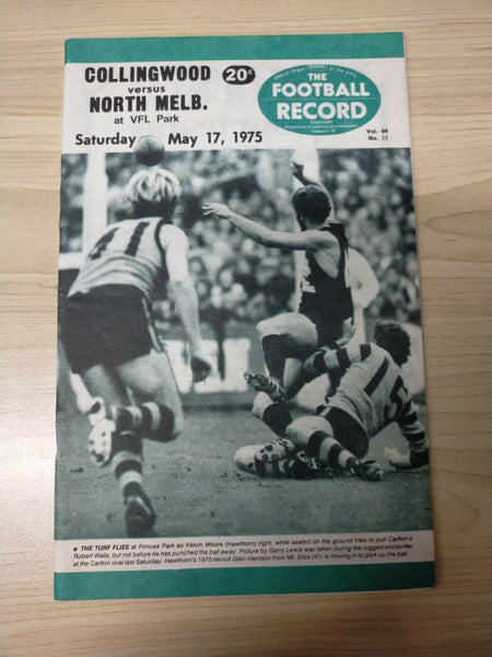 VFL 1975 Lot of Football Records - North Melbourne Premiership Year