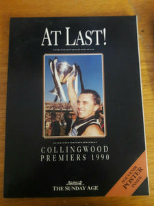 The Sunday Age 1990 At Last Collingwood Premier's No Poster Included