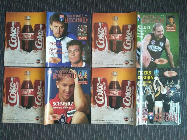 Lot Of 1995 AFL Football Records Collingwood Games x 22