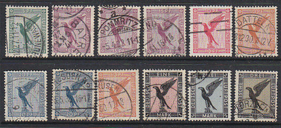 Germany SG  292/9 Air birds set of 8 + some extras Used