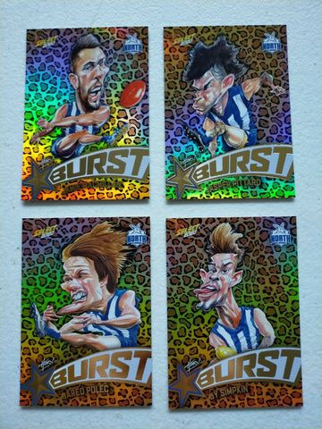 2020 Select Footy Stars Leopard Star Bursts North Melbourne Team Set