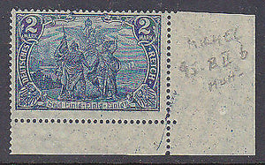 Germany Michel  95BIIb  1902 2m blue MUH