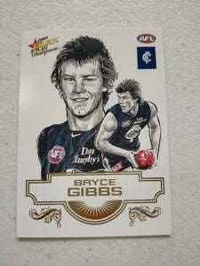 2008 Select AFL Champions Sketch Card Bryce Gibbs Carlton