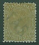 Tasmania Australian States SG 153 4d buff Sideface p12 Mint
