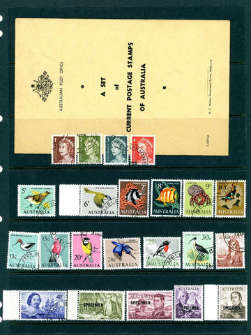 Australia 1966 Specimen Stamp Folder SG 400s - 403s