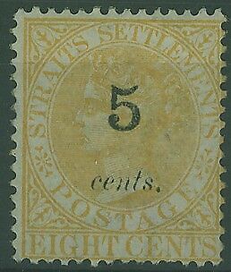 Straits Settlements Malayan States SG  41 5c on 8c orange MLH