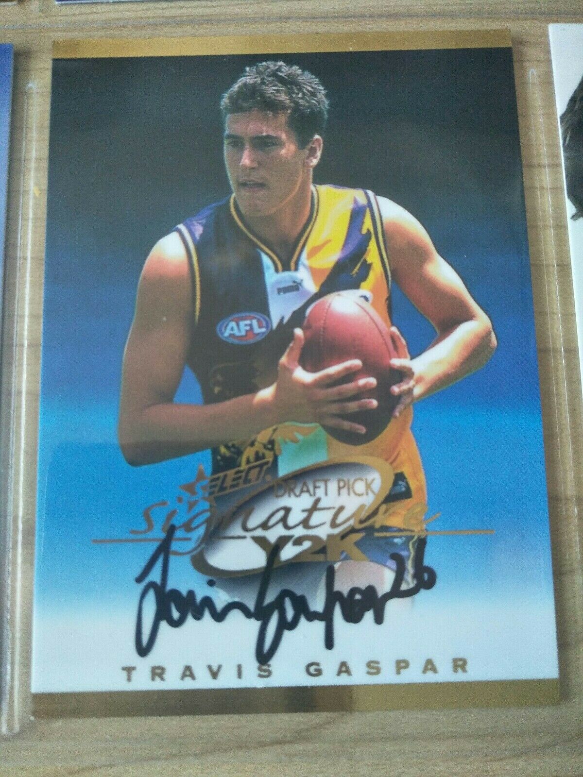 2000 Select Draft Pick Signature Card Travis Gaspar West Coast