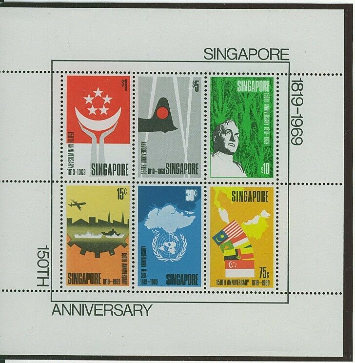 Singapore SG 127 150th Anniversary Foundation M/S MUH