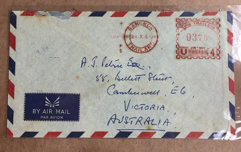 Thailand 1961 Metered Airmail Cover Bangkok To Australia