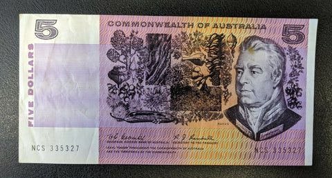 R202L $5 Commonwealth Of Australia Coombs/Randall Banknote Last Prefix NCS