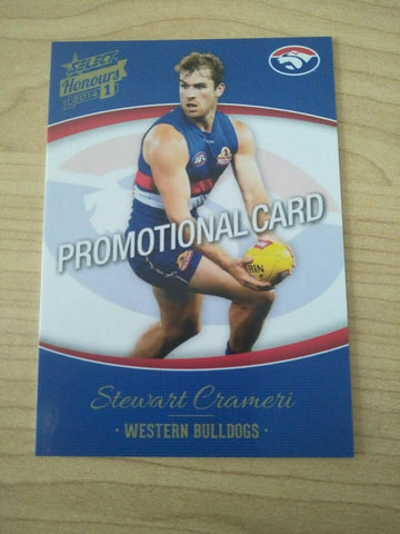 2014 Select AFL Honours Series 1 Promotional Card Stewart Crameri Bulldogs