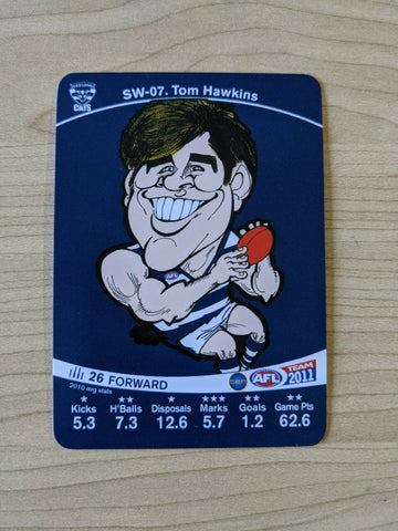 2011 Teamcoach Sample Star Wildcard SW-07 Tom Hawkins Geelong