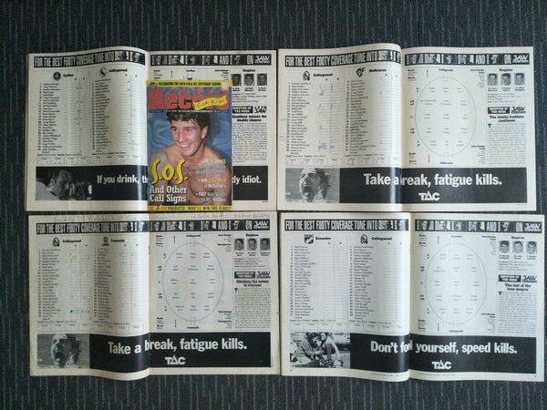 Lot Of 1996 AFL Football Records Collingwood Games x 21
