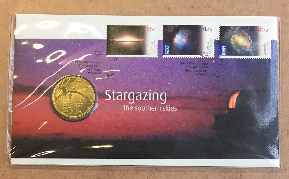 2009 Australian $1 Astronomy Stargazing PNC 1st Day Issue