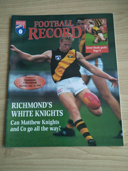 AFL 1995 Semi Final Football Record Essendon v Richmond