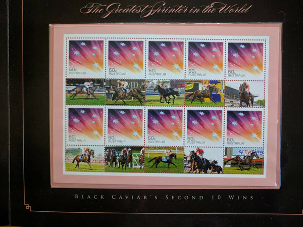 Australia Post Black Caviar The Greatest Sprinter In The World Stamp Pack