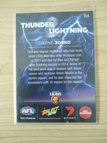 2016 AFL Footy Stars Thunder & Lightning Dayne Zorko Brisbane Lions