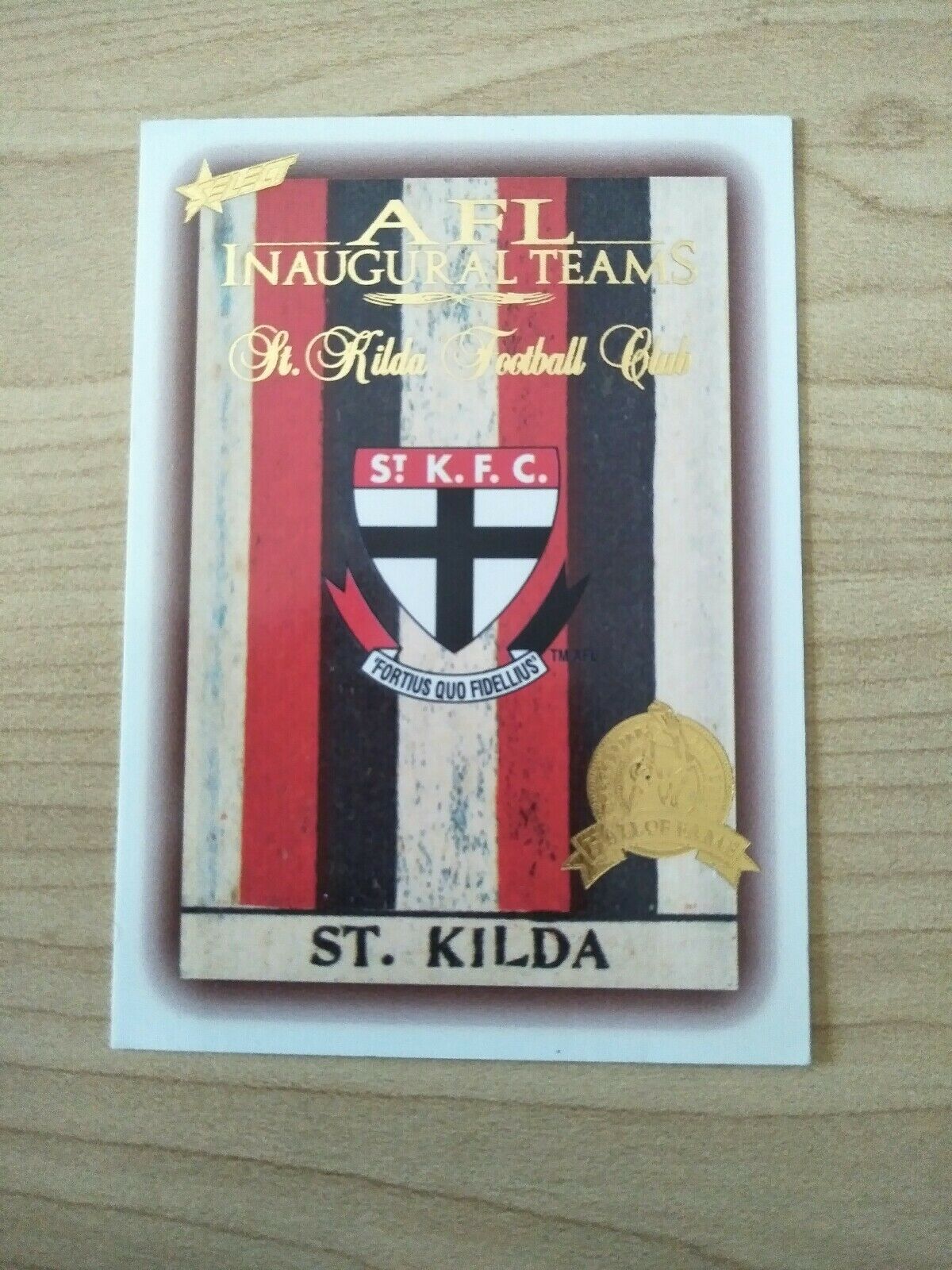 1996 Select Hall Of Fame St Kilda Logo Card 107/110