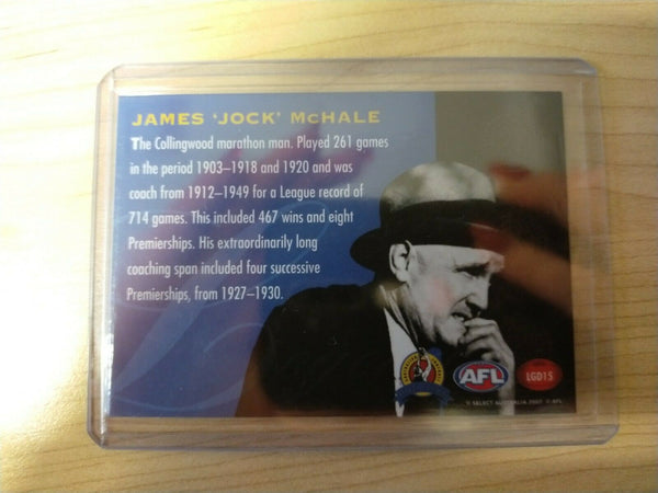 2007 Select Hall Of Fame Legend James 'Jock' McHale Collingwood