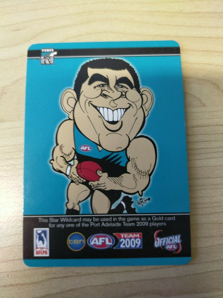 2009 Teamcoach Star Wildcard Printing Error Card Shaun Burgoyne Port Adelaide