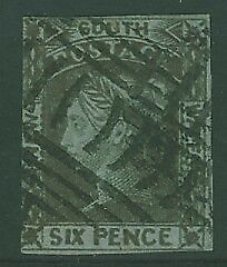 NSW Australian States SG 75 6d chocolate-brown three margins Used