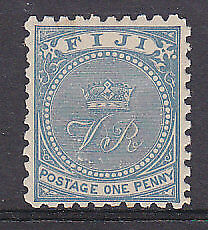 Fiji Pacific Islands SG 39 1d dull blue Mint