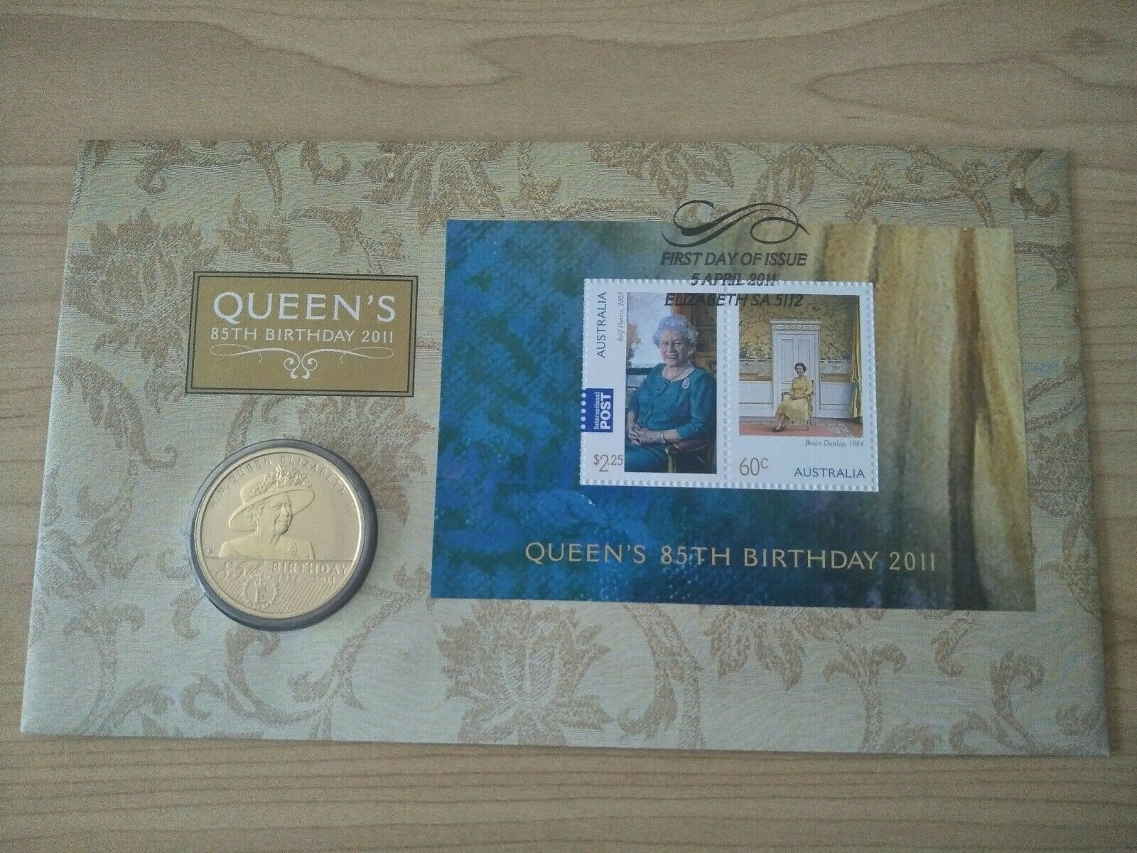 2011 Australian $1 Queen's 85th Birthday PNC 1st Day Issue