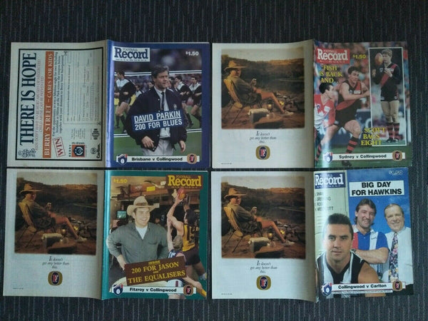 Lot Of 1994 AFL Football Records Collingwood Games x 22